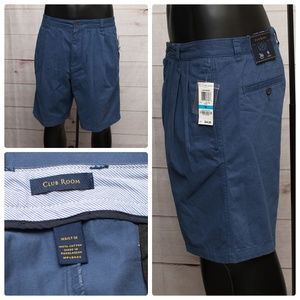 CHARTER CLUB Blue Pleated Front Shorts Size 36 Men